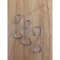 Handgemachte Silber Ornamenthaken 30, 5" Silber Aus 18G Draht | Heavy Duty von SandersCraftsShop
