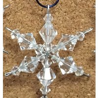 Mini Swarovski Schneeflocken Ornamente, Baumschmuck Aus Kristall; Swarovski-Schneeflocke-Verzierung; Schneeflockenbaum Ornament; Perlen Schneeflocke von SandersCraftsShop