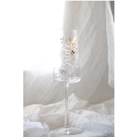 Personalisiertes Glas Mit Malerei | Handgemalt Rotweinglas Sektglas Weißweinglas Geschenk Gravur Stielglas Hochzeit von SandfuchsDesign