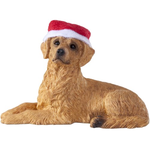 Sandicast Golden Retriever mit Weihnachtsmütze von Sandicast