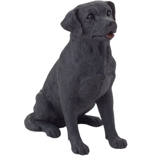 Sandicast Small Size Black Labrador Retriever Sculpture - Sitting von Sandicast