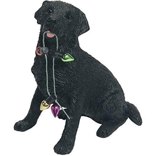 Sandicast XSO012 Dekofigur Labrador Retriever mit Feiertagslichtern, Mehrfarbig von Sandicast