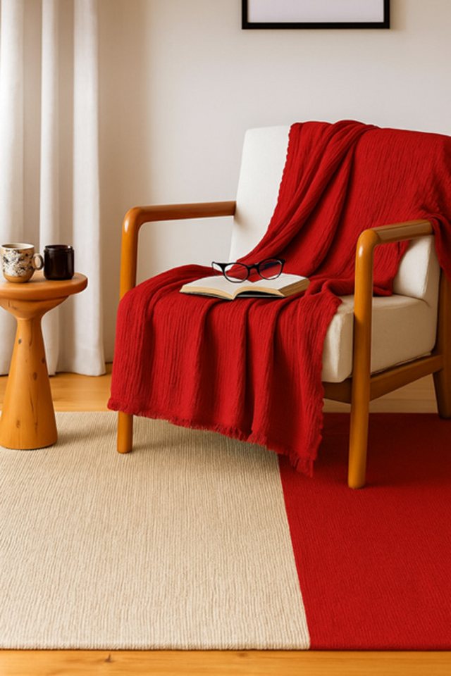 Plaid Musselin Plaid aus Biobaumwolle 130x180cm, Sandiik, Made in Stuttgart von Sandiik