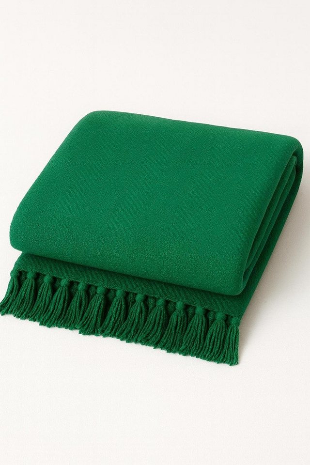 Plaid Plaid Color aus Biobaumwolle 170x210cm in Grün, Sandiik, Made in Stuttgart Plaid Plaid Color aus Biobaumwolle 170x210cm in Grün, Sandiik, Made in Stuttgart von Sandiik