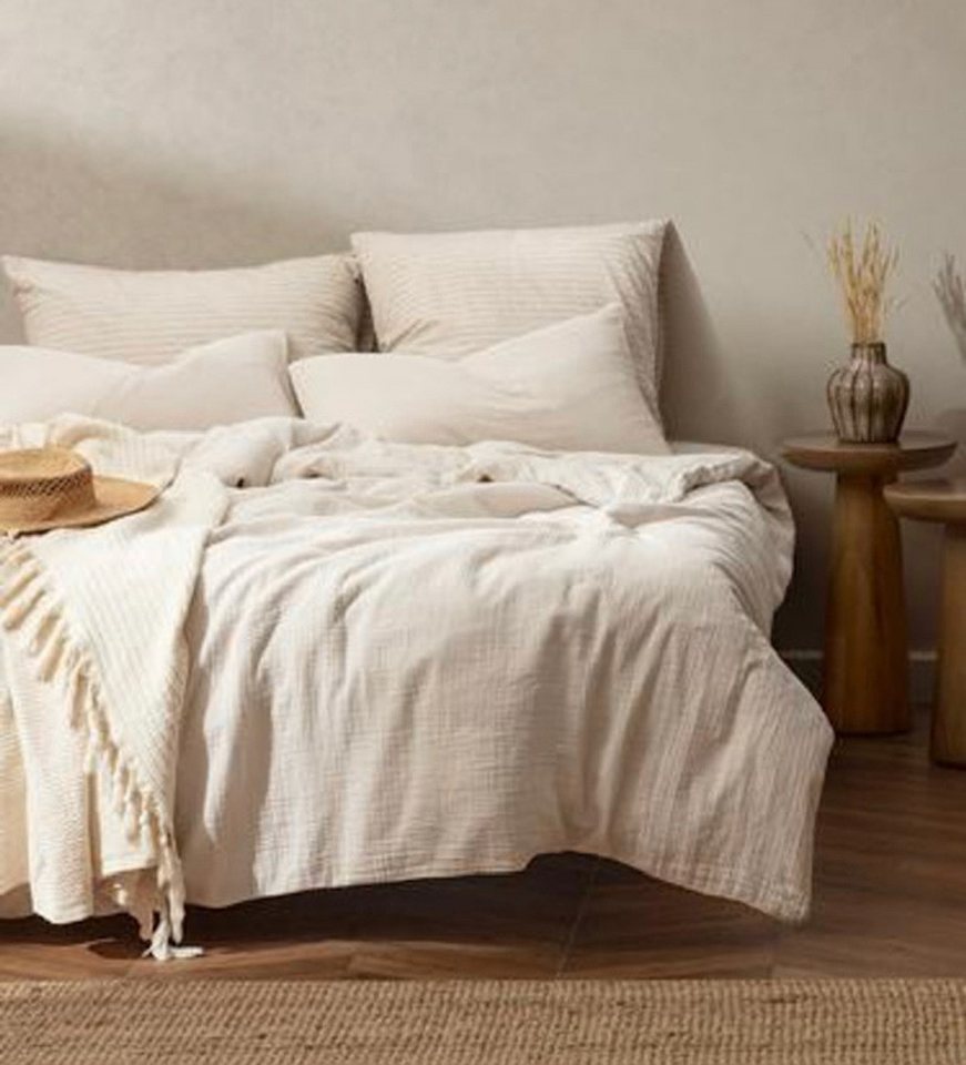 Sandiik Bettwäsche Musselin Bettwäsche in Ivory, Noch weicher und noch Dichter als herkömmliche Musselin Bettwäschen Sandiik Bettwäsche Musselin Bettwäsche in Ivory, Noch weicher und noch Dichter als herkömmliche Musselin Bettwäschen von Sandiik
