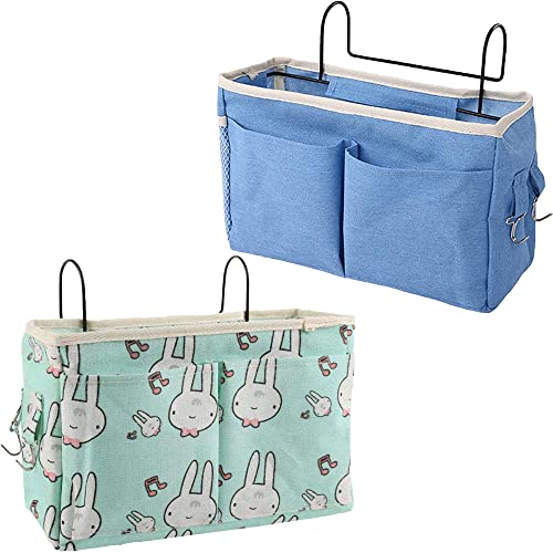 2 Stück Etagenbett Organizer, Betttaschen Körbe, Multifunktionale Betttaschen, Bett Organizer Betttasche, Große Betttaschen Aufhängen mit Haken, für Zeitschriften, Mobil, Fernbedienung (2 Stile) von Katleay