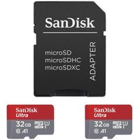 SanDisk Ultra microSDHC Speicherkarten 32GB - 2 Pack + SD Adapter von Sandisk