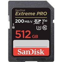 SanDisk Extreme PRO SDXC-Karte 512GB Class 10 UHS-I stoßsicher, Wasserdicht SanDisk Extreme PRO SDXC-Karte 512GB Class 10 UHS-I stoßsicher, Wasserdicht von Sandisk