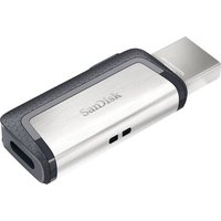 SanDisk Ultra® DualDrive USB-Zusatzspeicher Smartphone/Tablet Silber 256GB USB 3.2 Gen 1 (USB 3.0), von Sandisk