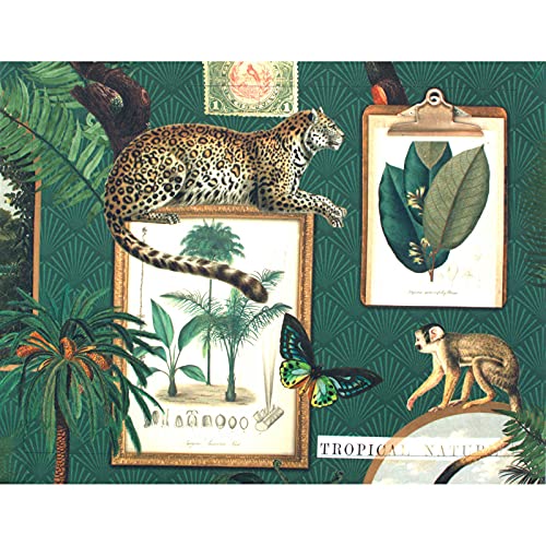 Sandner Dschungel Tischset Baumwolle Tiere 35 x 45 cm grün von Sandner