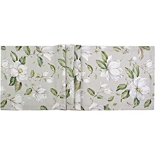 Sandner Magnolia Tischläufer Tischdecke Baumwolle Blumen Magnolie 38 x 140 cm von Sandner