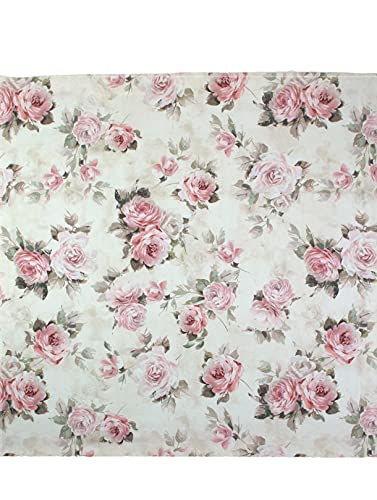 Sandner Rose Garden Mitteldecke Baumwolle Rosen Blumen 85 x 85 cm rosa von Sandner