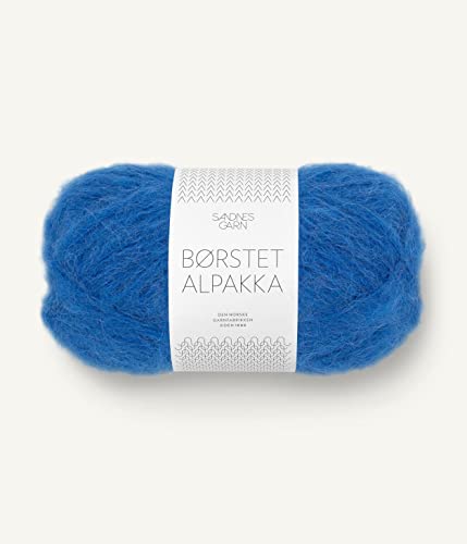 Borstet Alpakka col. 6046 jolly blue ca.110 m 50 g von Sandnes Garn