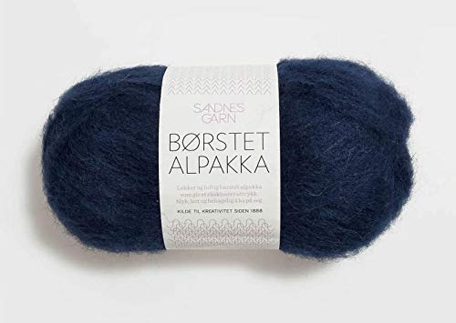 Borstet Alpakka col.5575 navy ca.110 m 50 g von Sandnes Garn