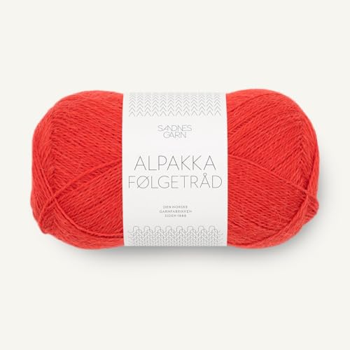 SANDNES GARN Alpakka Følgetråd - Farbe: Scarlet Red (4018) - 50 g/ca. 400 m Wolle von Sandnes Garn