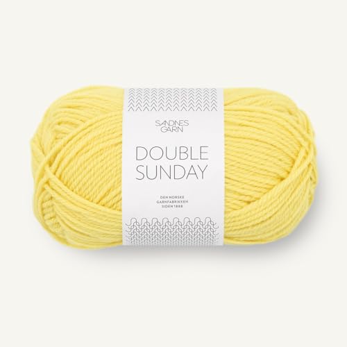 SANDNES GARN Double Sunday - Farbe: Lemon (9004) - 50 g/ca. 108 m Wolle von Sandnes Garn