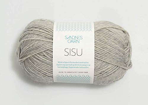 Sisu col.1032 light grey mottled ca.175 m 50 g von Sandnes Garn