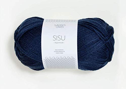 Sisu col.6062 dark blue ca.175 m 50 g von Sandnes Garn