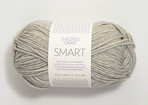 Smart col.1032 light grey mottled ca.100 m 50 g von Sandnes Garn