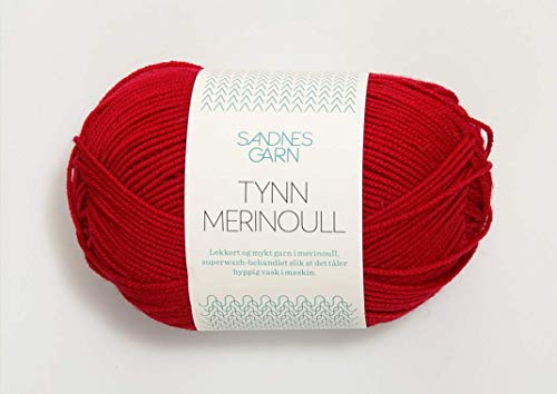 Tynn Merinoull col.4219 red ca.175 m 50 g von Sandnes Garn