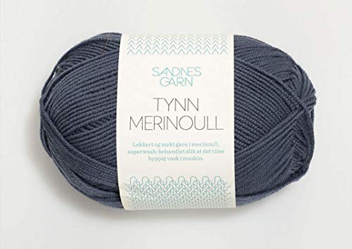 Tynn Merinoull col.6071 blue grey ca.175 m 50 g von Sandnes Garn