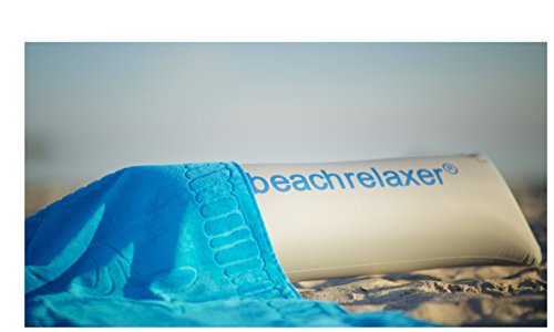 Strandtuch/Strandlaken beachrelaxer mit aufblasbarem Kissen - Farbe Aqua - 190 cm x 80 cm von Sandori