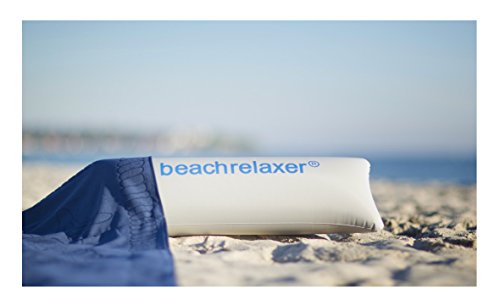 Strandtuch/Strandlaken beachrelaxer mit aufblasbarem Kissen - Marine/Navy/Dunkelblau - 190 cm x 80 cm von Sandori