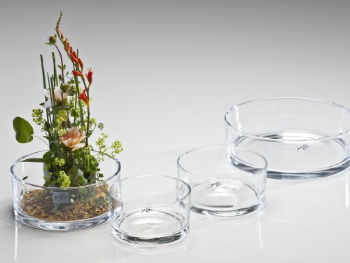 Glasschale AUTOMATIC Glas Schale Kerzenschale Dekoschale flach rund, Ø 19 cm von Sandra Rich