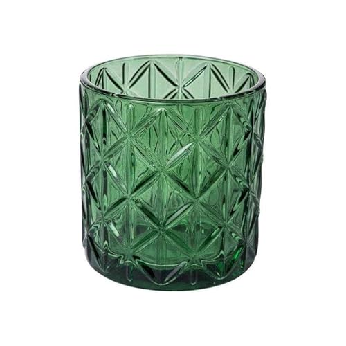 Teelichthalter Noble 8cm. Teelichtglas Windlicht Kerzenglas Kerzenhalter mit Motiv GRÜN von Sandra Rich GmbH