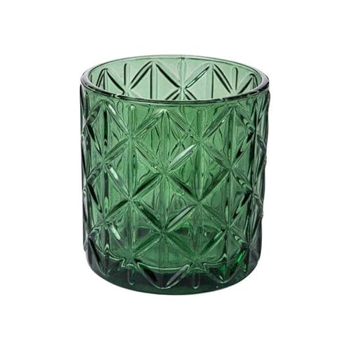 Teelichthalter Noble 8cm. Teelichtglas Windlicht Kerzenglas Kerzenhalter mit Motiv GRÜN von Sandra Rich