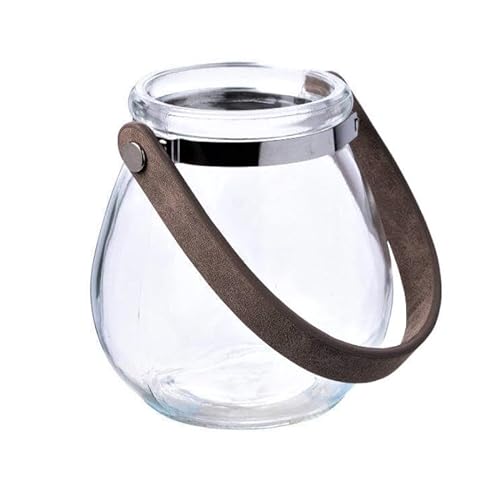 Teelichthalter aus Glas Belly 10,5cm. Teelichtglas Windlicht Kerzenhalter Kerzenglas Tischdeko für Zuhause (Natur/Klar) von Sandra Rich GmbH