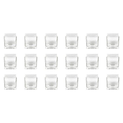 Sandra Rich 18x Glasvase Cube Glasvase Teelichtglas Windlicht Vase Glas Würfel, Ø 8 cm von Sandra Rich