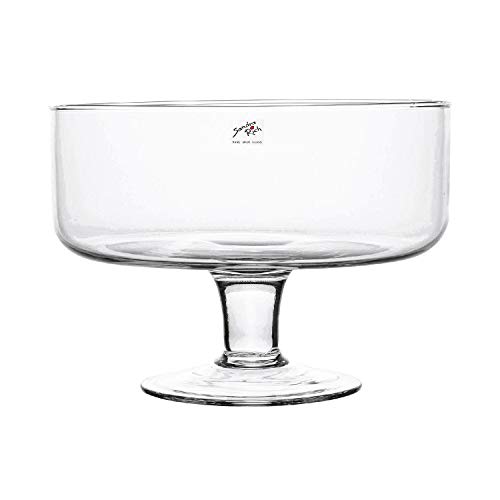 Glasschale BOWL ON FOOT Glas Schale Kelch 17,5 cm, Ø 24 cm von Sandra Rich