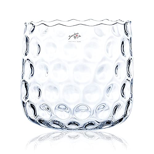 Glasvase, Windlicht, Kerzenglas Galaxie Wabenmuster H 20cm D. 21,5cm Sandra Rich von Sandra Rich