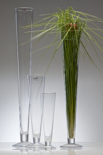 Glasvase CIELO Glas Vase Tischvase Blumenvase konisch 40 cm von Sandra Rich