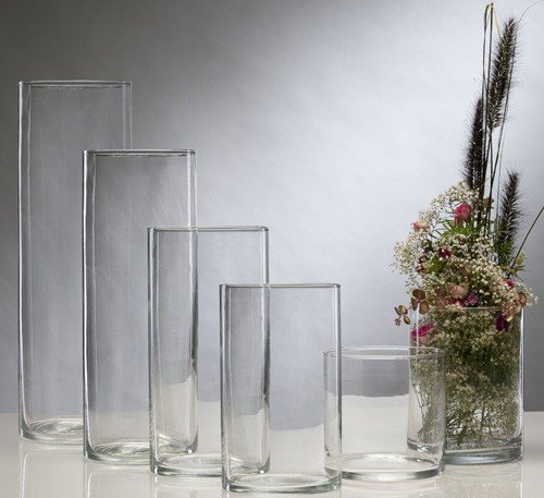 Glasvase CYLI Glas Vase Tischvase Blumenvase Zylinder 15 cm von Sandra Rich