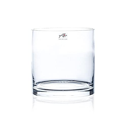 Glasvase CYLI Glas Vase Tischvase Blumenvase Zylinder 15 cm von Sandra Rich