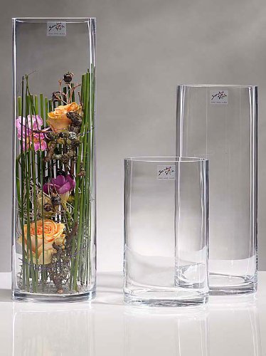 Glasvase CYLI Glas Vase Tischvase Blumenvase Zylinder 30 cm von Sandra Rich