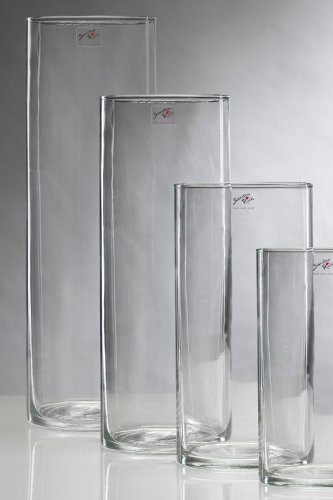 Glasvase CYLI Glas Vase Tischvase Blumenvase Zylinder 40 cm von Sandra Rich