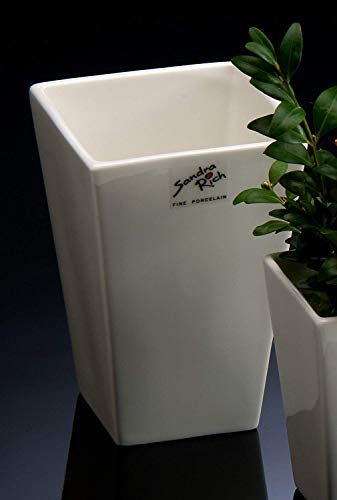 Porzellanblumentopf Square weiß eckig 12 cm hoch Ø 8,5 x 8,5 cm von Sandra Rich Porzellanblumentopf Square weiß eckig 12 cm hoch Ø 8,5 x 8,5 cm von Sandra Rich von Sandra Rich