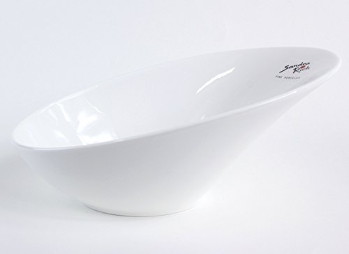 Porzellanschale Schale Teller "Oblique" weiß oval 20 cm x 12 cm von Sandra Rich