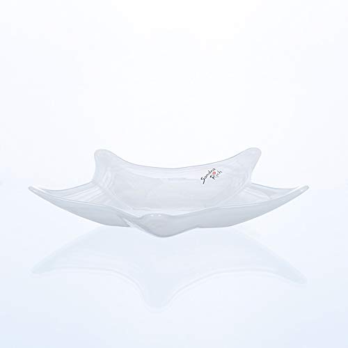 Sandra Rich, Glas- Schale Alabaster Star Plate – White 22cm Glasschale in Sternform. 1 Stück in Weiss. 2230-22-40 von Sandra Rich