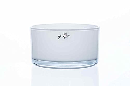 Sandra Rich, Glasübertopf Weiss Round Bowl H 7,5 cm / 13,5 cm White Rund, Weiss. Art.: 7040-14-40 Sandra Rich, Glasübertopf Weiss Round Bowl H 7,5 cm / 13,5 cm White Rund, Weiss. Art.: 7040-14-40 von Sandra Rich