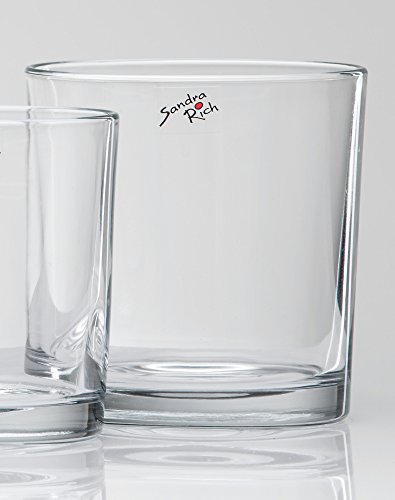 Sandra Rich 12x Glasvase CYLI Windlicht Vase Glas Tischvase Zylinder, 12 cm von Sandra Rich