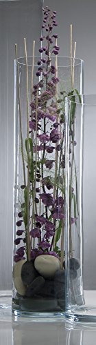 Sandra Rich 2X Glasvase Vase Glas Blumenvase Bodenvase Zylinder groß 90 cm von Sandra Rich