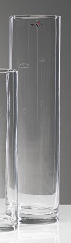 Sandra Rich 3X Glasvase Vase Glas Blumenvase Tischvase Zylindervase gerade schlank 40x10 cm von Sandra Rich