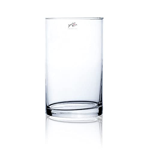 Sandra Rich 6er Set Glasvasen Dekogläser CYLI 25cm Ø 15cm Glas zylindrisch rund von Sandra Rich