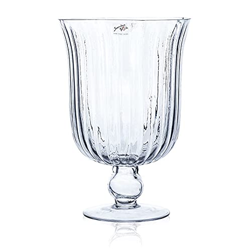 Sandra Rich Dekoglas, Windlicht, Vase Elegance auf Fuß H. 33cm D. 21,5cm von Sandra Rich