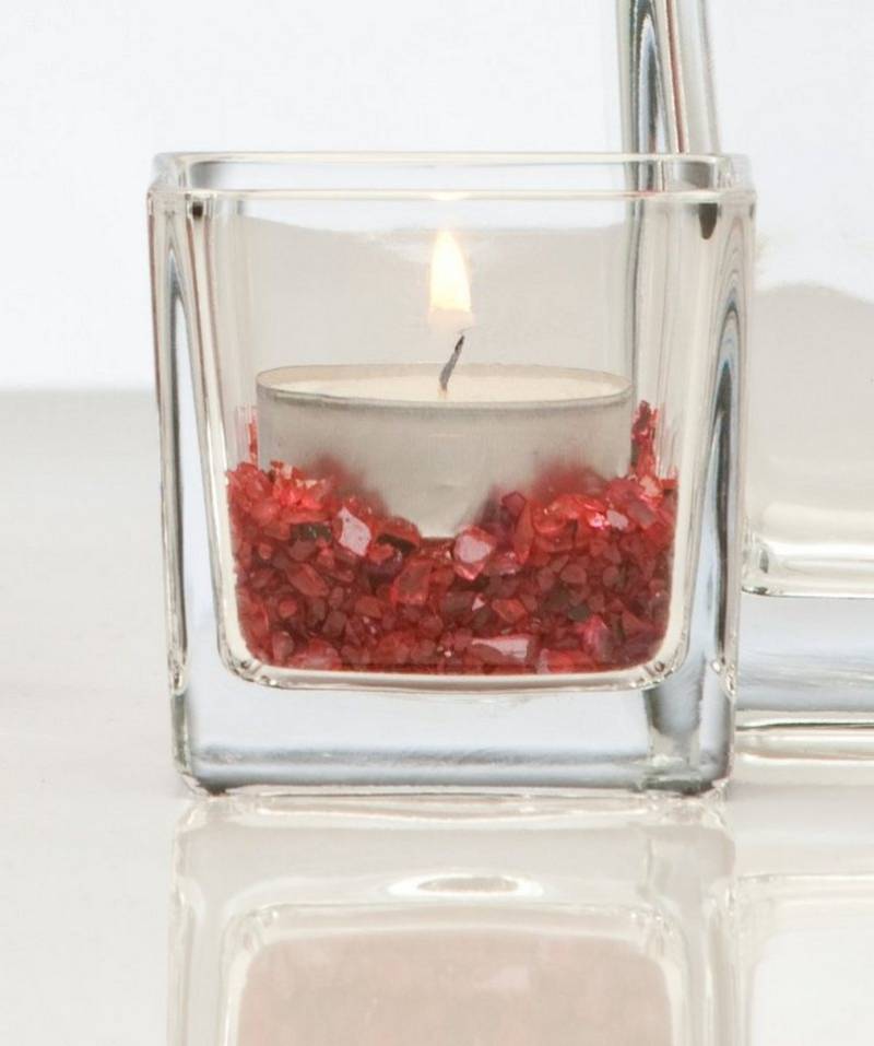 Sandra Rich Dekovase Glasvase Cube klar eckig von Sandra Rich von Sandra Rich