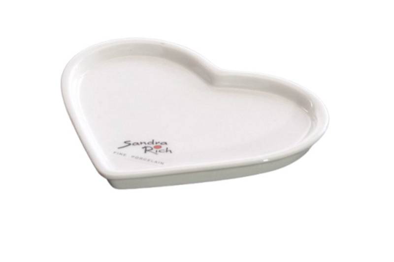 Sandra Rich Kerzentablett Porzellanschale Heart rund von Sandra Rich von Sandra Rich